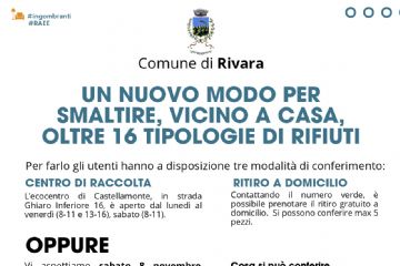 Servizio raccolta rifiuti ingombranti sabato 08.11.2025